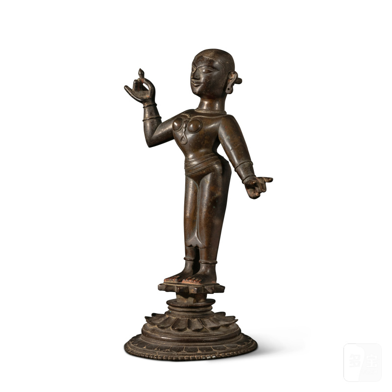 A large bronze figure of Radha, India, Orissa, 19th century - 图2